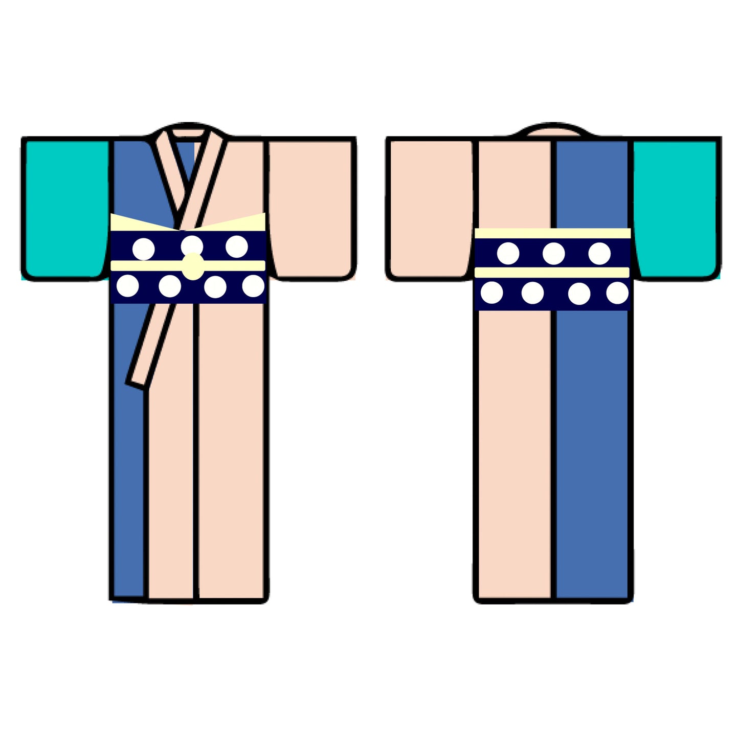 ColorBlock Kimono / 桜 SAKURA